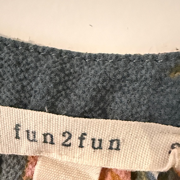 Fun 2 Fun Floral Blouse - Teal and Orange - Picture 2 of 5